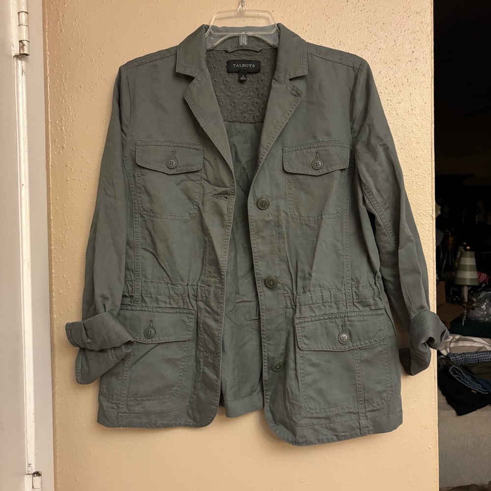 Talbots Olive Utility Jacket